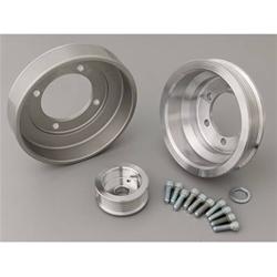 6 Rib Billet Serpentine Pulley Kit 91-97 Mopar 3.9, 5.2, 5.9